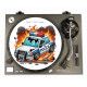 DJ slipmat, police graphism